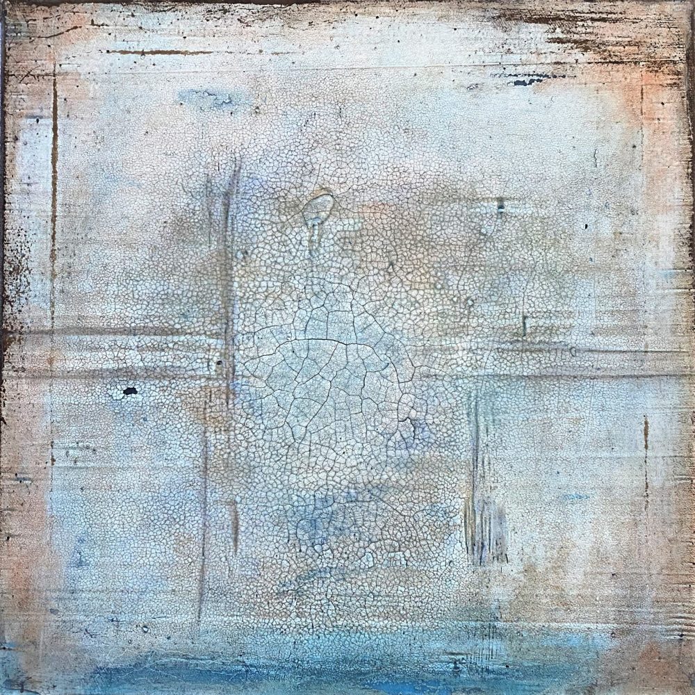 Take your time I Fresco auf Leinwand I 50 x 50 cm.